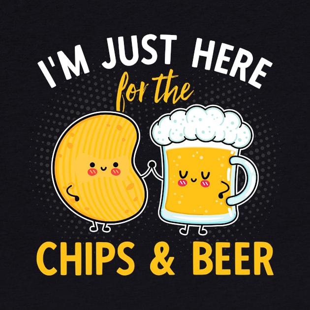 I'm Just Here For The Chips And Beer by AmazingDesigns